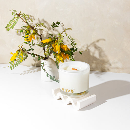 Kowhai Blossom + Lime Candle